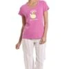 Camille 100% Cotton Duck Motif Pink Cropped Pyjama Set -Camille Sales Store camille 100 cotton duck motif pink cropped pyjama set p3019 19059 medium