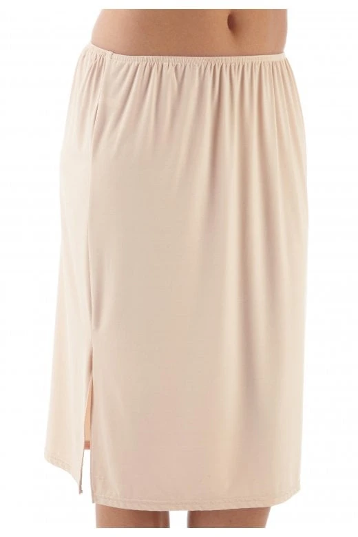Camille Beige 24'' Half Length Cling Resistant Under Skirt Slip 3 Camille Beige 24'' Half Length Cling Resistant Under Skirt Slip