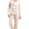 Camille Beige Full Length Cat Motif Pyjama Set -Camille Sales Store camille beige full length cat motif pyjama set p3053 19749 medium