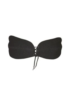 Camille Black Adhesive Invisible Push Up Backless Wing Bra
