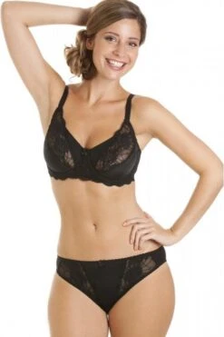 Camille Black Lingerie Womens Full Cup Underwired Lace Bra -Camille Sales Store camille black lingerie womens full cup underwired lace bra p362 1739 medium