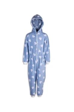Camille Camille Childrens Blue & White Heart Print Onesies