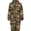 Camille Childrens Unisex Green Camouflage Print All In One Pyjama Onesie