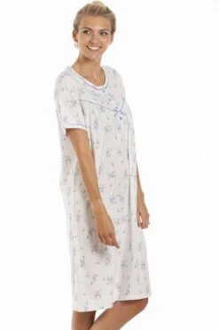 Camille Classic Blue Floral Dot Print Jersey Nightdress -Camille Sales Store camille classic blue floral dot print jersey nightdress p3867 65256 medium