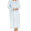 Camille Classic Long Sleeve Blue Polka Dot Soft Fleece Nightdress -Camille Sales Store camille classic long sleeve blue polka dot soft fleece nightdress p3843 55579 medium