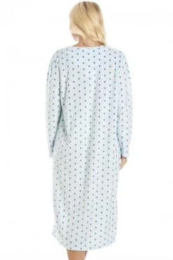 Camille Classic Long Sleeve Blue Polka Dot Soft Fleece Nightdress 10 Camille Classic Long Sleeve Blue Polka Dot Soft Fleece Nightdress -Camille Sales Store camille classic long sleeve blue polka dot soft fleece nightdress p3843 55587 medium
