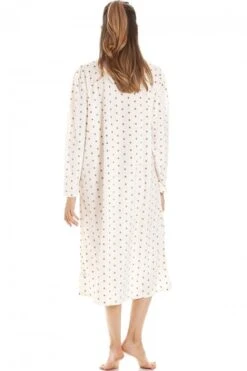 Camille Classic Long Sleeve Mink Polka Dot Soft Fleece Nightdress -Camille Sales Store camille classic long sleeve mink polka dot soft fleece nightdress p3617 43021 medium
