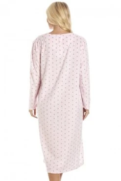 Camille Classic Long Sleeve Pink Polka Dot Soft Fleece Nightdress -Camille Sales Store camille classic long sleeve pink polka dot soft fleece nightdress p3842 55611 medium