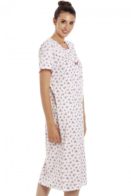Camille Classic Short Sleeved Floral Nightdresses 4 Camille Classic Short Sleeved Floral Nightdresses - Image 2