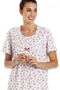 Camille Classic Short Sleeved Floral Nightdresses 12 Camille Classic Short Sleeved Floral Nightdresses -Camille Sales Store camille classic short sleeved floral nightdresses p3535 38391 medium