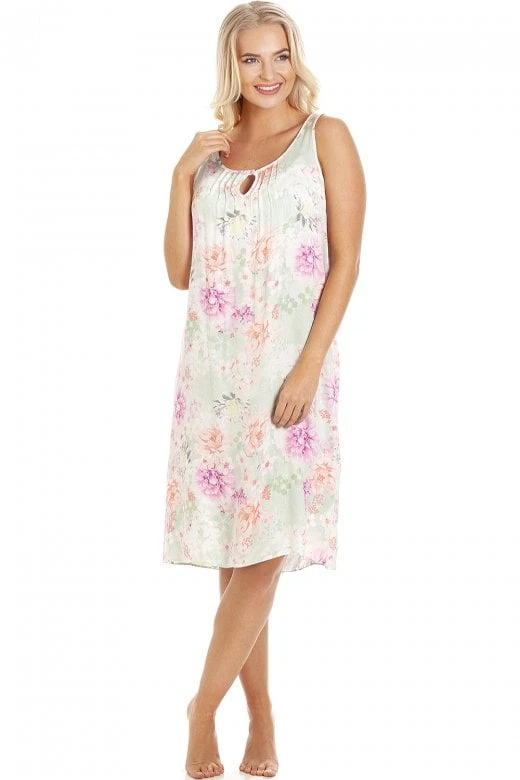 Camille Classic Sleeveless Floral Print Chemise 3 Camille Classic Sleeveless Floral Print Chemise