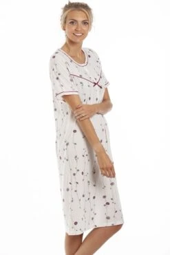 Camille Cream Short Sleeve Poppy Print Nightdress -Camille Sales Store camille cream short sleeve poppy print nightdress p3881 59278 medium