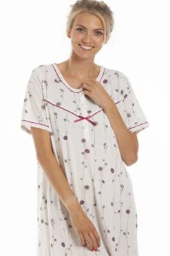 Camille Cream Short Sleeve Poppy Print Nightdress -Camille Sales Store camille cream short sleeve poppy print nightdress p3881 59279 medium