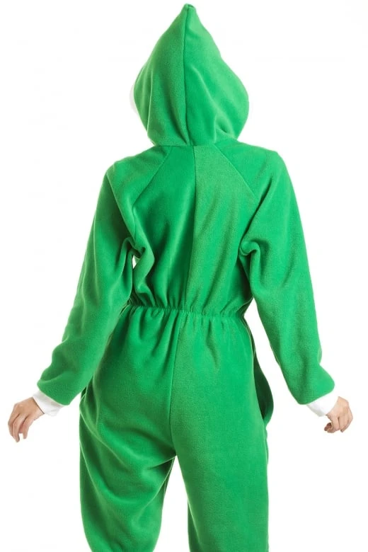 Camille Green Luxury All In One Elf Hooded Pocketed Fleece Onesie 4 Camille Green Luxury All In One Elf Hooded Pocketed Fleece Onesie - Image 2