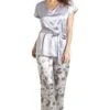 Camille Grey Floral Print Satin Pyjama Set -Camille Sales Store camille grey floral print satin pyjama set p1937 6613 medium