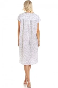 Camille Grey Floral White Short Sleeve Nightdress -Camille Sales Store camille grey floral white short sleeve nightdress p3580 40949 medium
