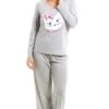 Camille Grey Full Length Cat Motif Pyjama Set -Camille Sales Store camille grey full length cat motif pyjama set p3052 19744 medium