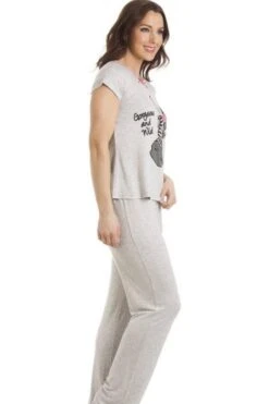 Camille Grey Short Sleeve Zebra Motif Full Length Pyjama -Camille Sales Store camille grey short sleeve zebra motif full length pyjama p2147 7747 medium