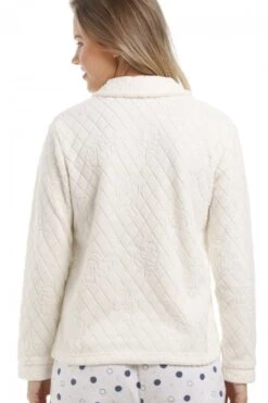 Camille Ivory Floral Print Jacquard Fleece Bed Jacket -Camille Sales Store camille ivory floral print jacquard fleece bed jacket p3716 46086 medium