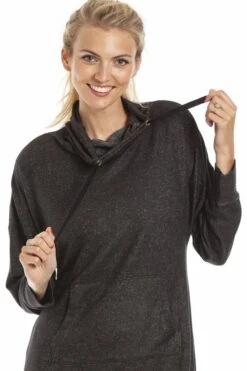 Camille Long Sleeve Cowl Neck Lightweight Knitted Black Hacci Nightdress -Camille Sales Store camille long sleeve cowl neck lightweight knitted black hacci nightdress p3852 57236 medium