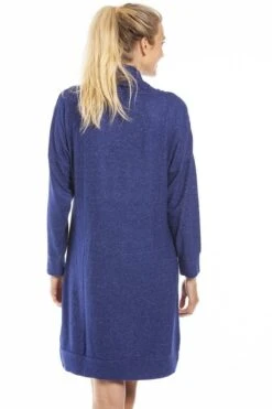 Camille Long Sleeve Cowl Neck Lightweight Knitted Navy Blue Hacci Nightdress -Camille Sales Store camille long sleeve cowl neck lightweight knitted navy blue hacci nightdress p3851 57252 medium