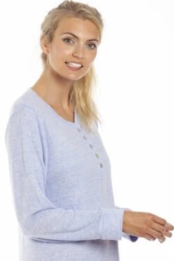 Camille Lush Long Sleeve Lightweight Blue Knitted Hacci Nightdress 13 Camille Lush Long Sleeve Lightweight Blue Knitted Hacci Nightdress -Camille Sales Store camille lush long sleeve lightweight blue knitted hacci nightdress p3864 57460 medium