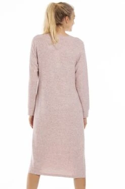 Camille Lush Long Sleeve Lightweight Pink Knitted Hacci Nightdress -Camille Sales Store camille lush long sleeve lightweight pink knitted hacci nightdress p3863 57492 medium