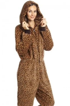 Camille Sales Store -Camille Sales Store camille luxury all in one caramel leopard hooded fleece onesie p1438 56162 medium