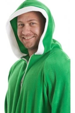 Camille Mens All In One Green Fleece Hooded Pocketed Onesie -Camille Sales Store camille mens all in one green fleece hooded pocketed onesie p1865 6106 medium
