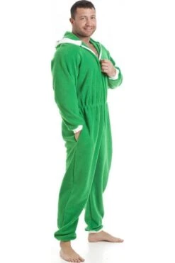 Camille Mens All In One Green Fleece Hooded Pocketed Onesie -Camille Sales Store camille mens all in one green fleece hooded pocketed onesie p1865 6107 medium
