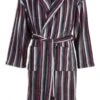 Camille Mens Black Grey & Red Striped Supersoft Shawl Collar Bathrobe -Camille Sales Store camille mens black grey red striped supersoft shawl collar bathrobe p3312 25925 medium