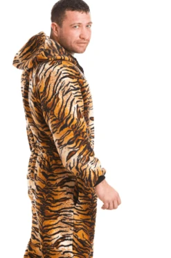 Camille Mens Luxury Gold Tiger Print Hooded Onesie 11 Camille Mens Luxury Gold Tiger Print Hooded Onesie -Camille Sales Store camille mens luxury gold tiger print hooded onesie p1573 57955 medium