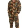 Camille Mens Luxury Green Camouflage Print Hooded Onesie
