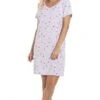 Camille Multi-Coloured Heart Print Cotton Lilac Nightdress -Camille Sales Store camille multi coloured heart print cotton lilac nightdress p2569 41691 medium