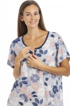 Camille Sales Store -Camille Sales Store camille multicoloured floral leaf print jersey nightdress p3874 59747 medium