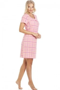 Camille Sales Store -Camille Sales Store camille pink checkered cotton nightdress p3599 41871 medium