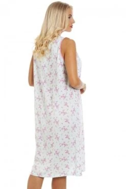 Camille Pink Floral Print Aqua Blue Sleeveless Nightdress -Camille Sales Store camille pink floral print aqua blue sleeveless nightdress p3569 40769 medium