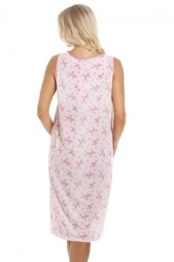 Camille Pink Floral Print Sleeveless Nightdress -Camille Sales Store camille pink floral print sleeveless nightdress p3573 40881 medium