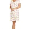Camille Pink Floral Print White Cotton Nightdress -Camille Sales Store camille pink floral print white cotton nightdress p3602 41934 medium