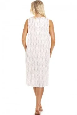 Camille Pink & Grey Floral Pinstriped Sleeveless Nightdress -Camille Sales Store camille pink grey floral pinstriped sleeveless nightdress p3591 41512 medium
