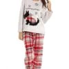 Camille Red Checkered Supersoft Fleece Scotty Dog Character Pyjama Set -Camille Sales Store camille red checkered supersoft fleece scotty dog character pyjama set p3511 36513 medium