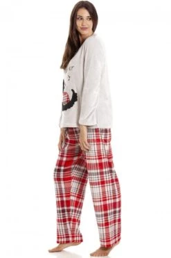 Camille Red Checkered Supersoft Fleece Scotty Dog Character Pyjama Set -Camille Sales Store camille red checkered supersoft fleece scotty dog character pyjama set p3511 36525 medium
