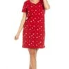 Camille Red Heart Print Cotton Nightdress -Camille Sales Store camille red heart print cotton nightdress p2613 41681 medium