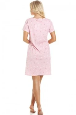 Camille Rose Print Light Pink Nightdress -Camille Sales Store camille rose print light pink nightdress p2230 41668 medium