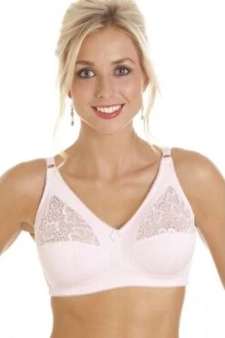 Camille Soft Cotton Comfort Non Wired Pink Bra