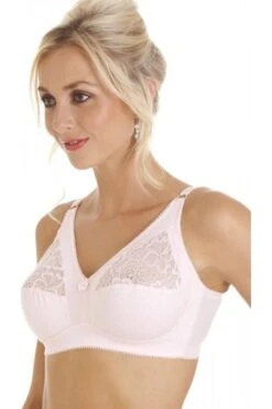 Camille Soft Cotton Comfort Non Wired Pink Bra -Camille Sales Store camille soft cotton comfort non wired pink bra p607 2177 medium