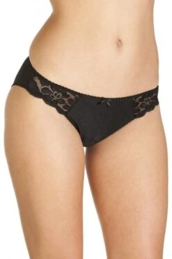 Camille Three Pack Black Serenity Jacquard High Leg Briefs