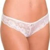 Camille Three Pack White Floral Lace Midi Thong