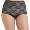 Camille Two Pack Black Seamfree High Waist Floral Mesh Briefs -Camille Sales Store camille two pack black seamfree high waist floral mesh briefs p2266 9318 medium