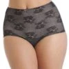 Camille Two Pack Grey Seamfree High Waist Floral Mesh Briefs -Camille Sales Store camille two pack grey seamfree high waist floral mesh briefs p2265 9313 medium